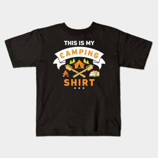 This Is My Camping Shirt Funny Camper T-shirt Kids T-Shirt